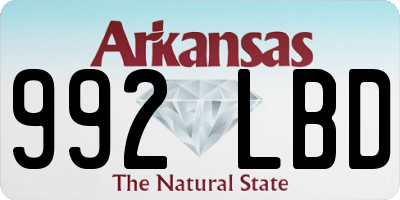 AR license plate 992LBD