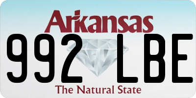 AR license plate 992LBE