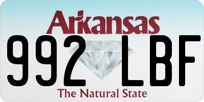 AR license plate 992LBF