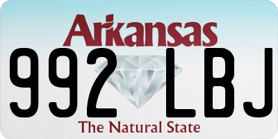 AR license plate 992LBJ