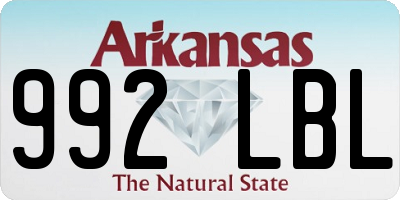 AR license plate 992LBL
