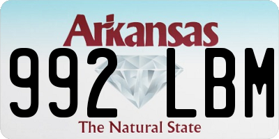 AR license plate 992LBM