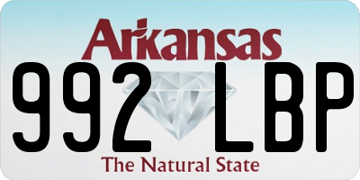 AR license plate 992LBP