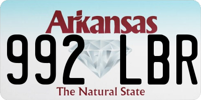 AR license plate 992LBR
