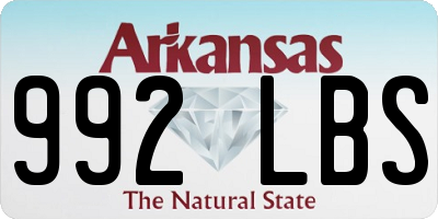 AR license plate 992LBS