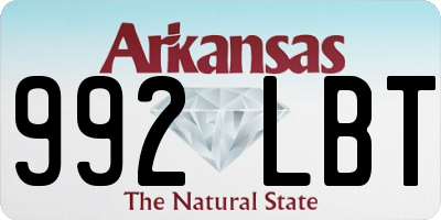 AR license plate 992LBT