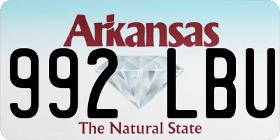 AR license plate 992LBU