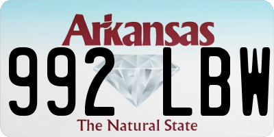 AR license plate 992LBW