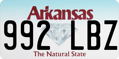 AR license plate 992LBZ