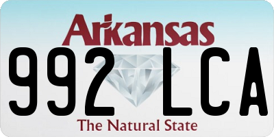 AR license plate 992LCA