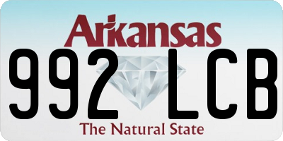 AR license plate 992LCB