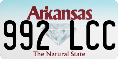AR license plate 992LCC