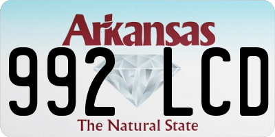 AR license plate 992LCD
