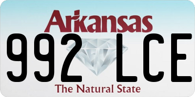 AR license plate 992LCE