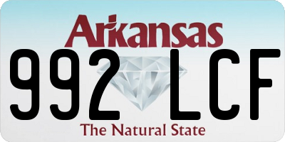 AR license plate 992LCF