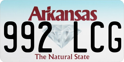AR license plate 992LCG