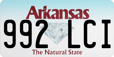 AR license plate 992LCI