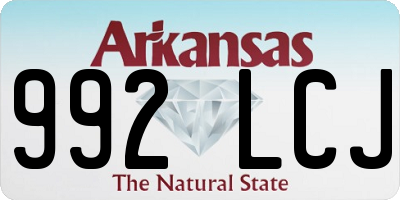 AR license plate 992LCJ