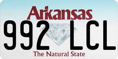 AR license plate 992LCL