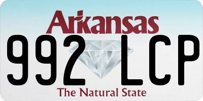 AR license plate 992LCP