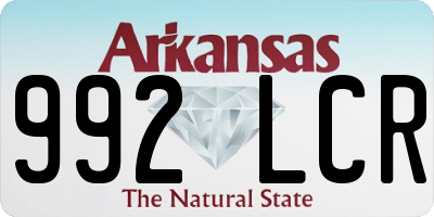 AR license plate 992LCR