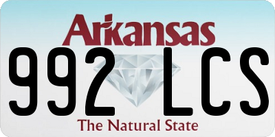 AR license plate 992LCS
