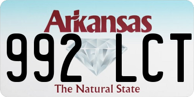 AR license plate 992LCT