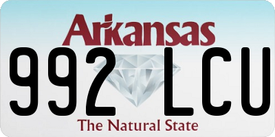 AR license plate 992LCU