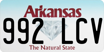 AR license plate 992LCV