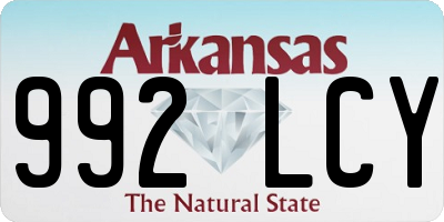 AR license plate 992LCY