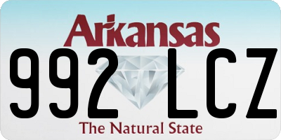 AR license plate 992LCZ
