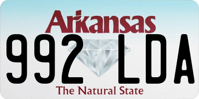 AR license plate 992LDA