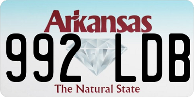 AR license plate 992LDB