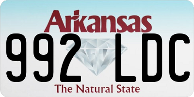 AR license plate 992LDC