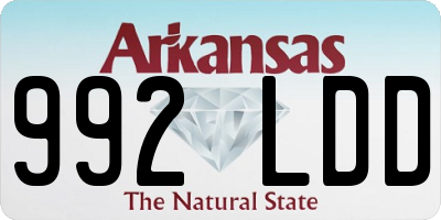 AR license plate 992LDD