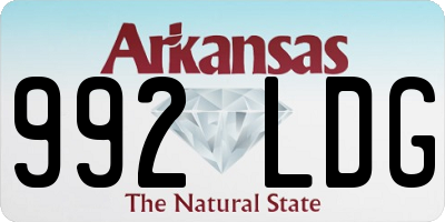AR license plate 992LDG
