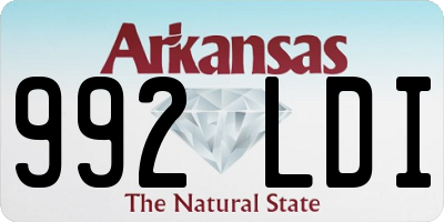 AR license plate 992LDI