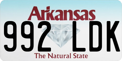 AR license plate 992LDK