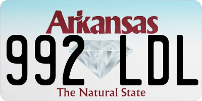 AR license plate 992LDL