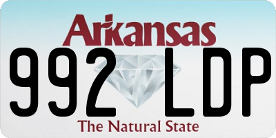 AR license plate 992LDP
