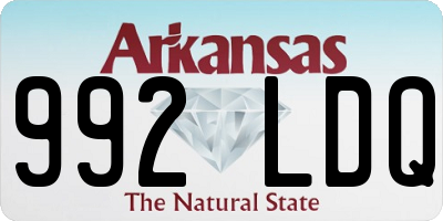 AR license plate 992LDQ