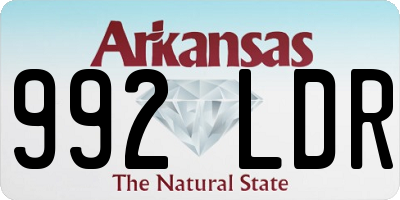 AR license plate 992LDR