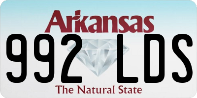 AR license plate 992LDS
