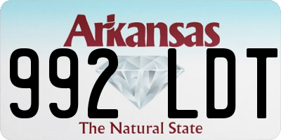 AR license plate 992LDT