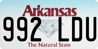 AR license plate 992LDU