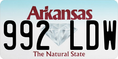 AR license plate 992LDW