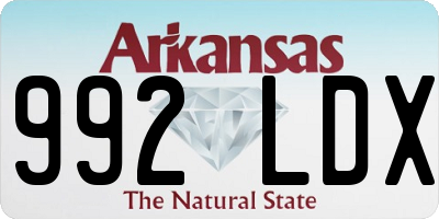 AR license plate 992LDX