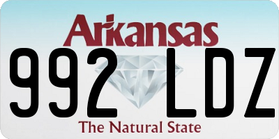 AR license plate 992LDZ