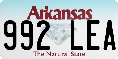 AR license plate 992LEA