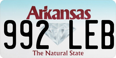 AR license plate 992LEB